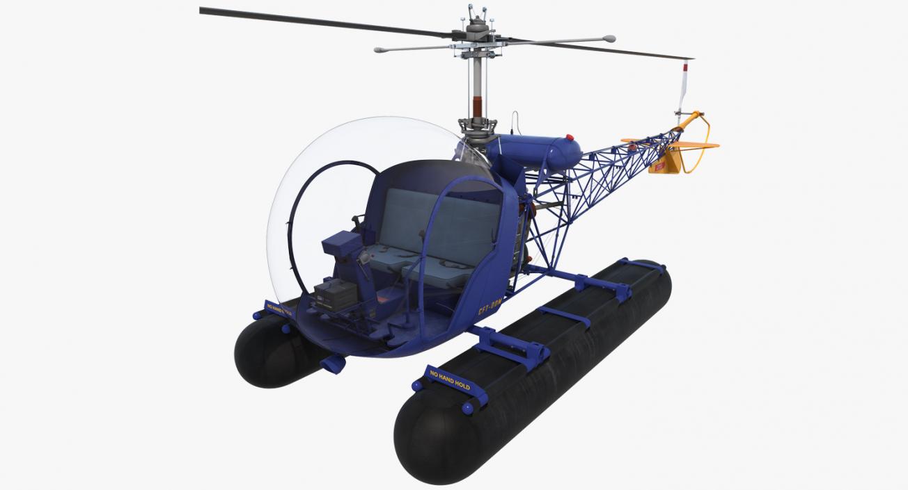 Bell 47 On Floats 3D