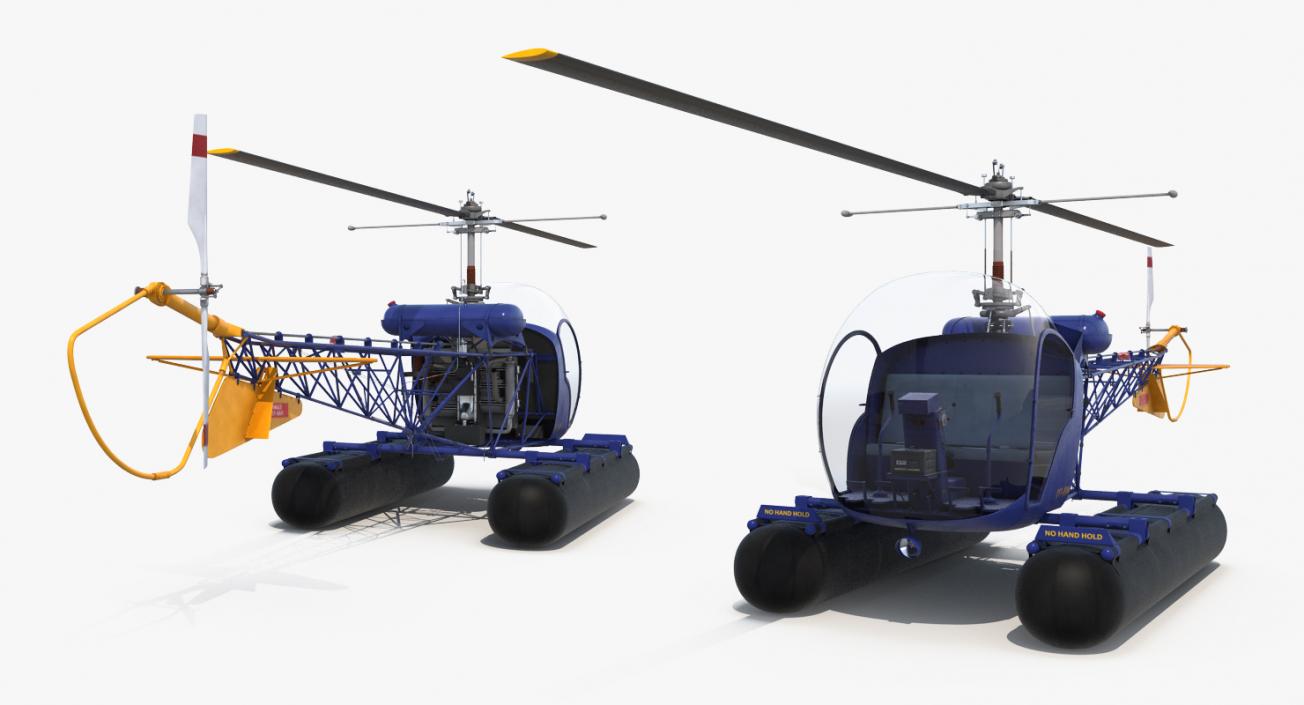 Bell 47 On Floats 3D