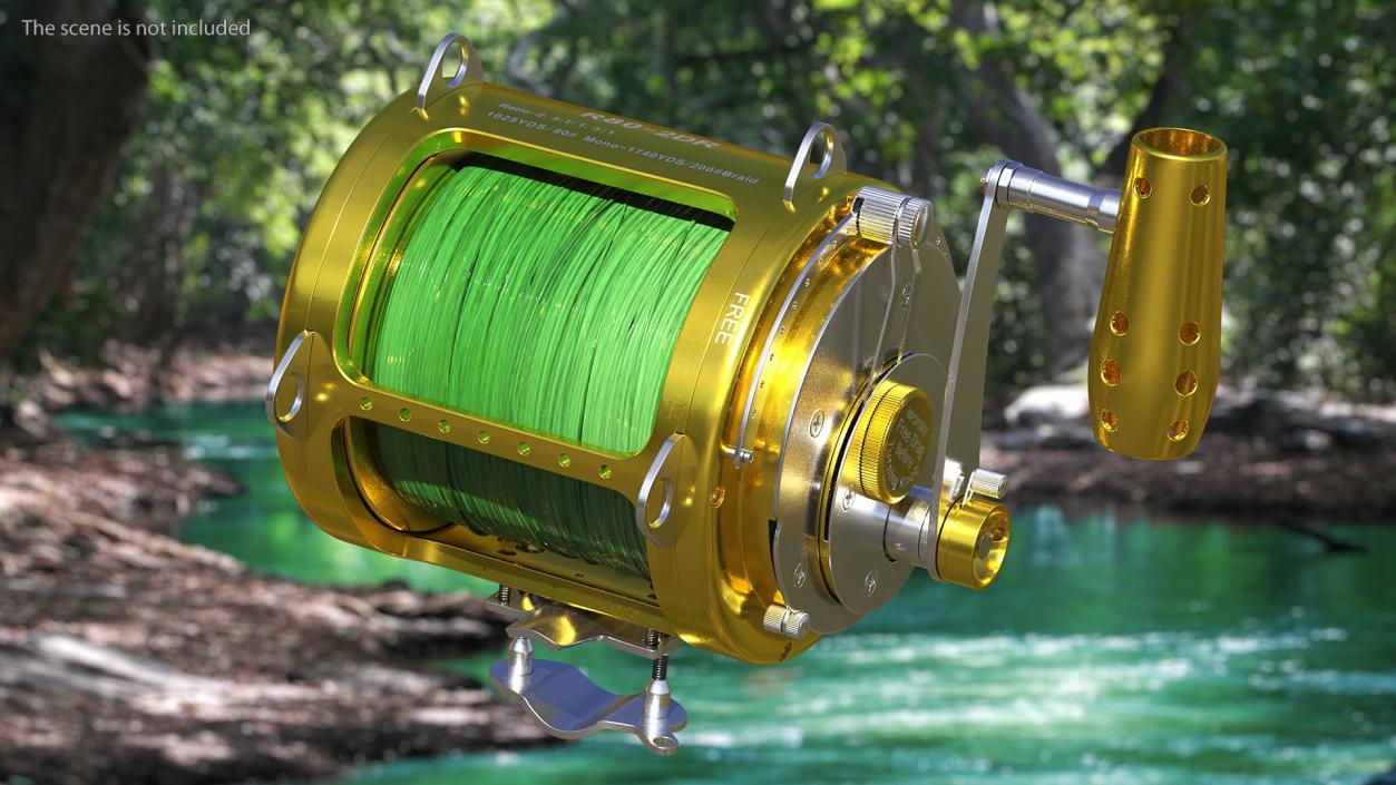 EatMyTackle 80 Wide 2Speed Fishing Reel 3D model