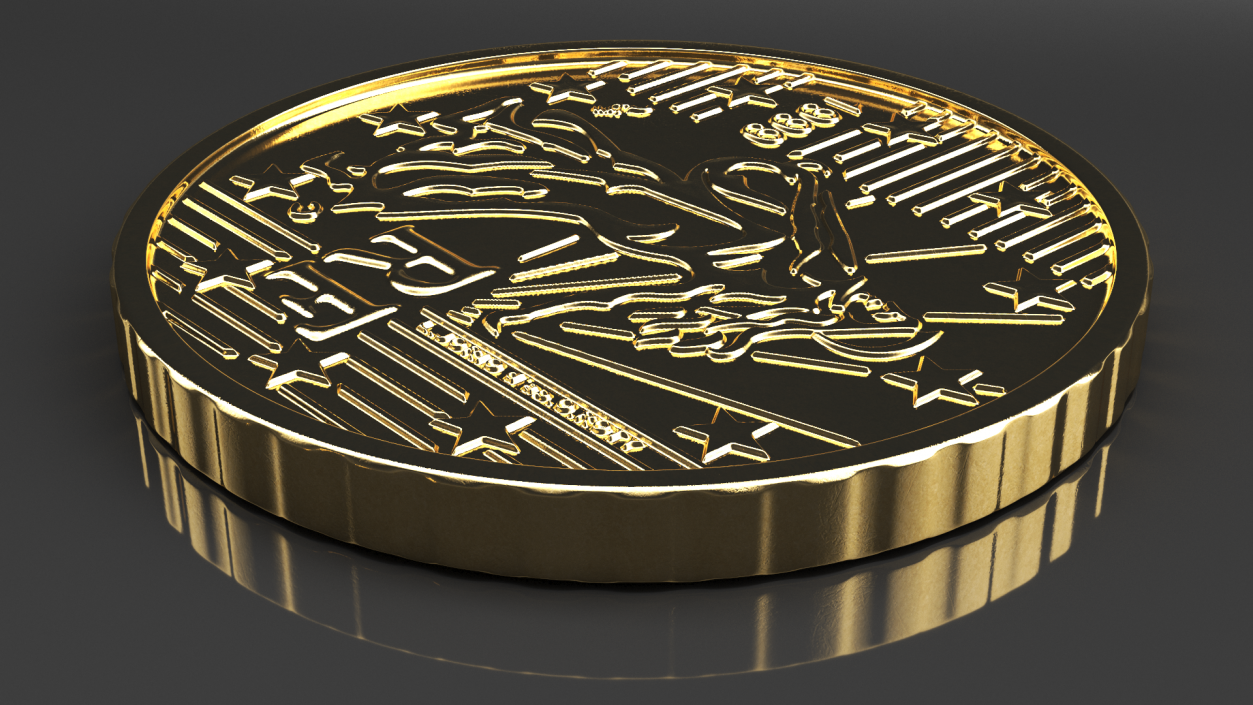 50 Euro Cent France 3D model