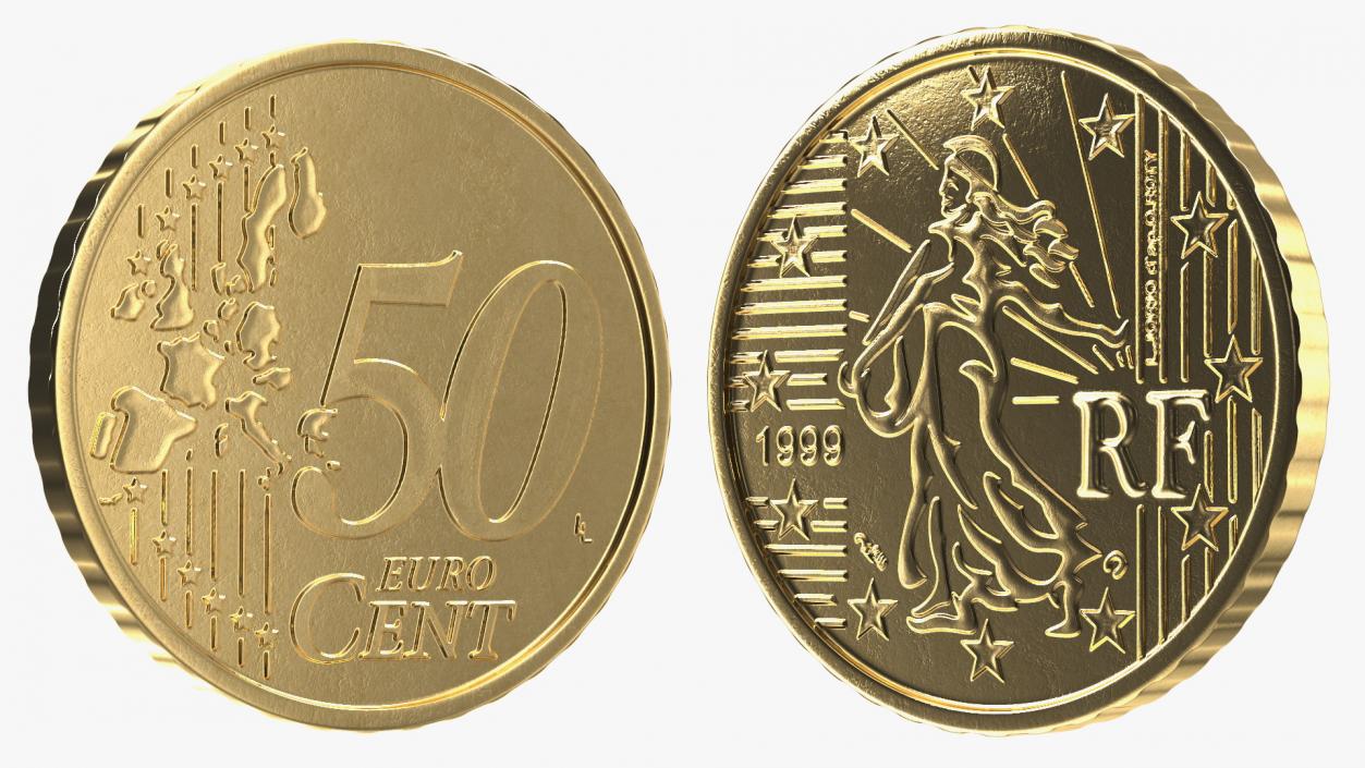 50 Euro Cent France 3D model