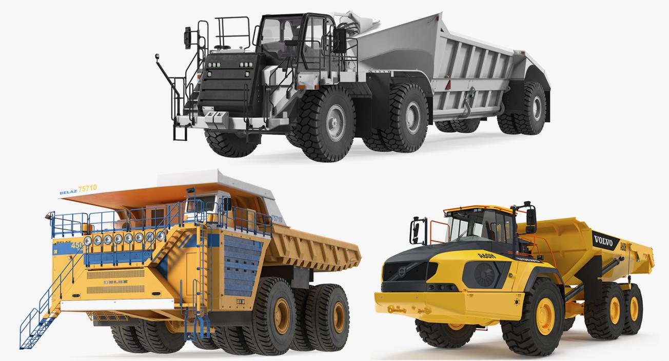 3D Rigged Heavy Construction Machinery Collection