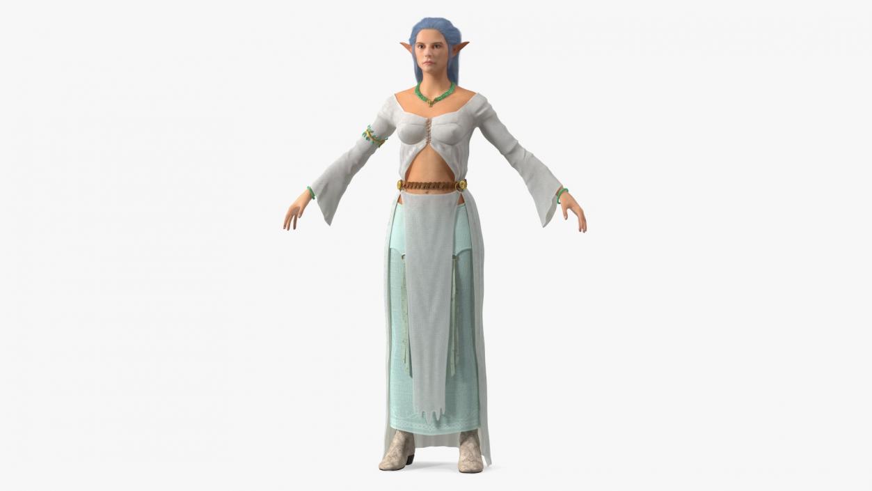 3D Elf Woman Fur model