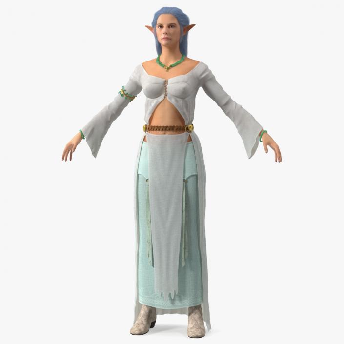 3D Elf Woman Fur model