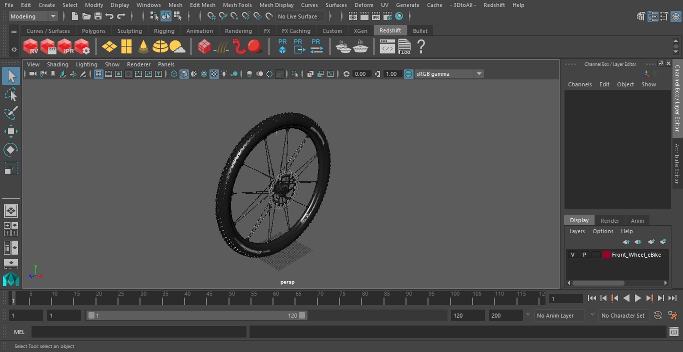 Front Wheel eBike 3D