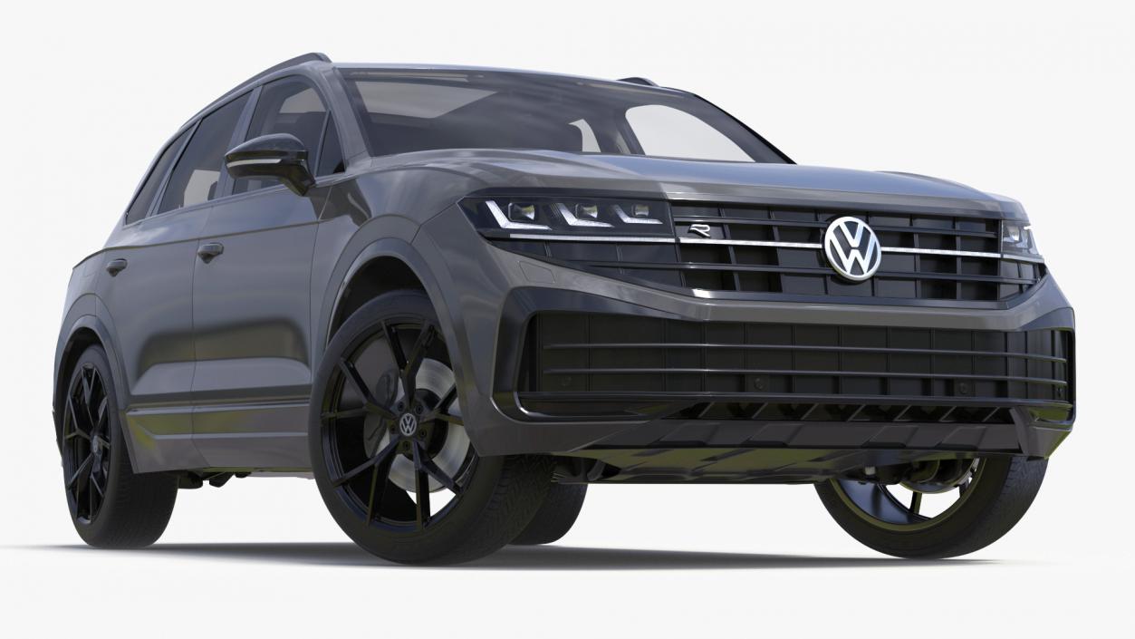 Volkswagen Touareg 2024 Grey Rigged for Maya 3D model