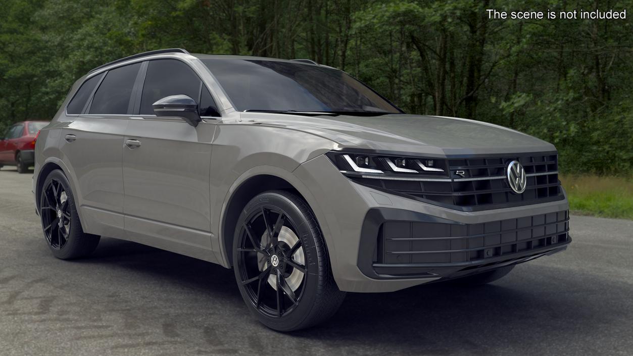 Volkswagen Touareg 2024 Grey Rigged for Maya 3D model