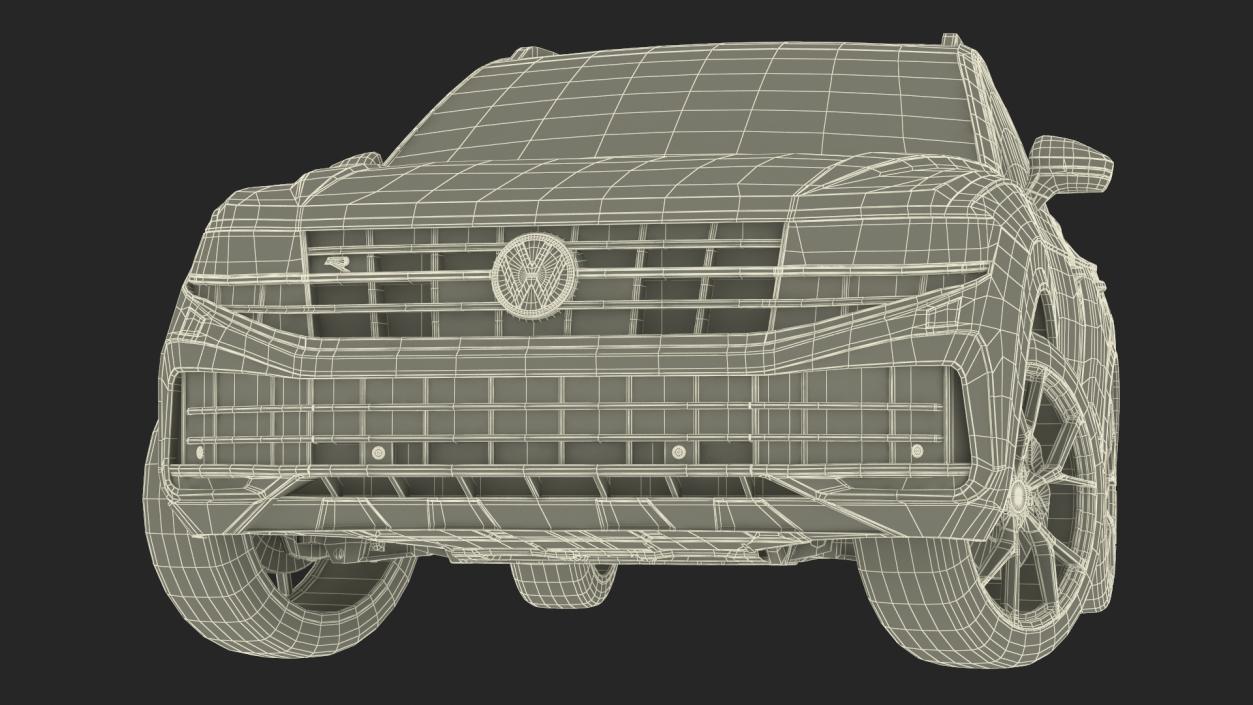 Volkswagen Touareg 2024 Grey Rigged for Maya 3D model