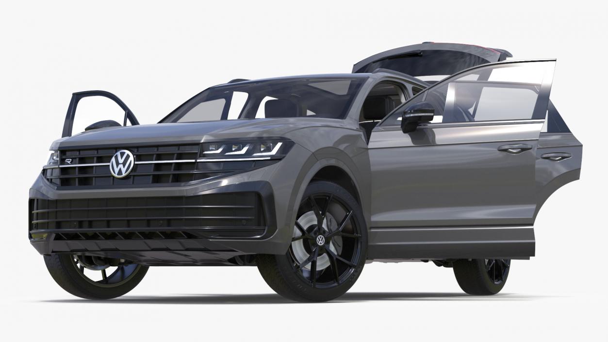 Volkswagen Touareg 2024 Grey Rigged for Maya 3D model