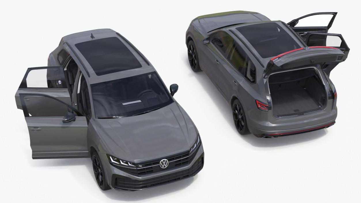 Volkswagen Touareg 2024 Grey Rigged for Maya 3D model