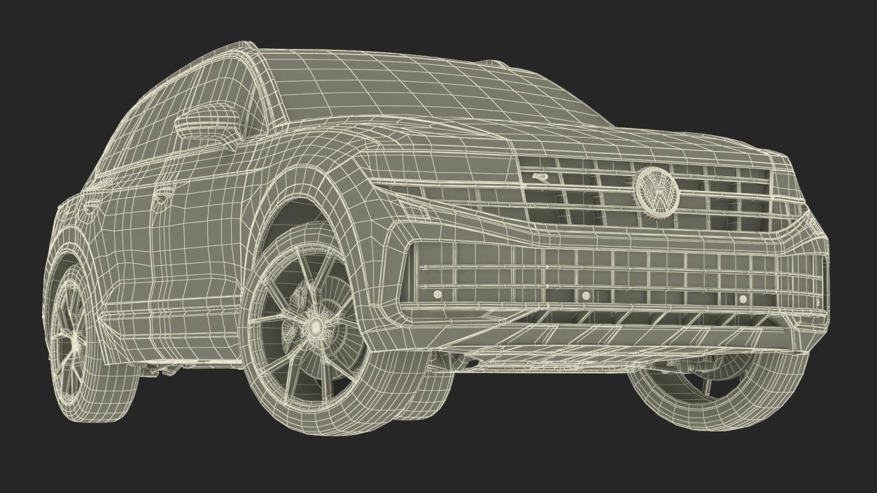 Volkswagen Touareg 2024 Grey Rigged for Maya 3D model