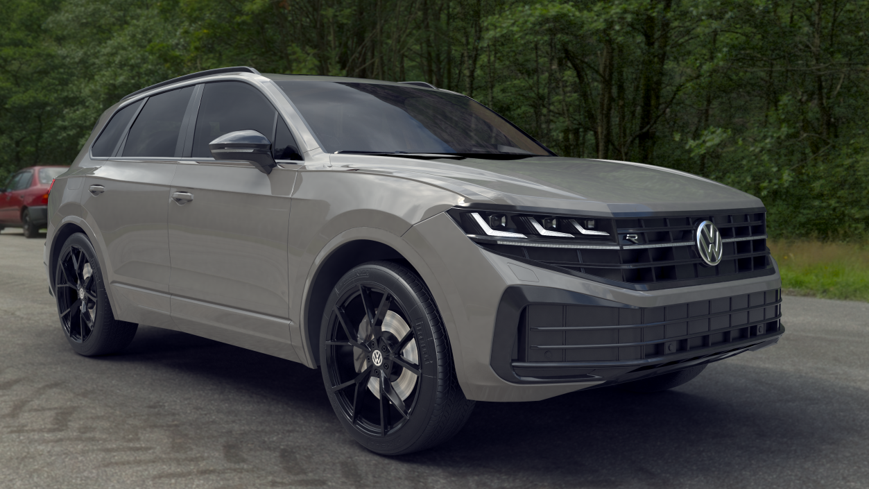 Volkswagen Touareg 2024 Grey Rigged for Maya 3D model