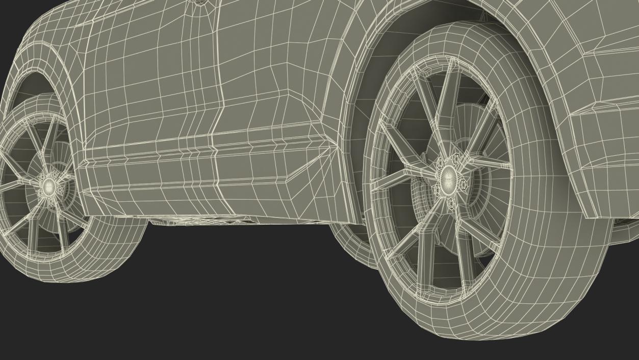 Volkswagen Touareg 2024 Grey Rigged for Maya 3D model