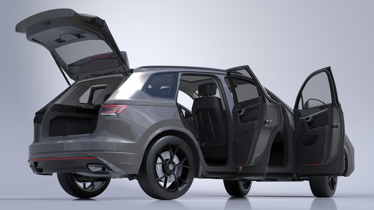 Volkswagen Touareg 2024 Grey Rigged for Maya 3D model