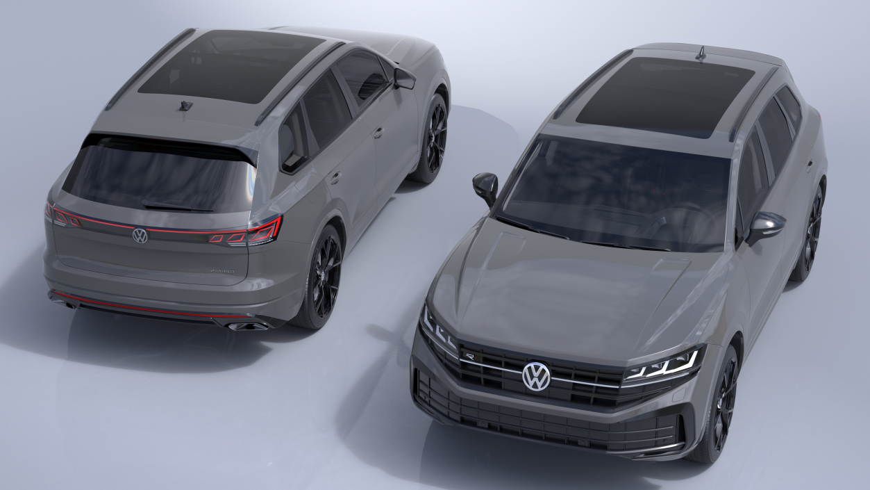 Volkswagen Touareg 2024 Grey Rigged for Maya 3D model