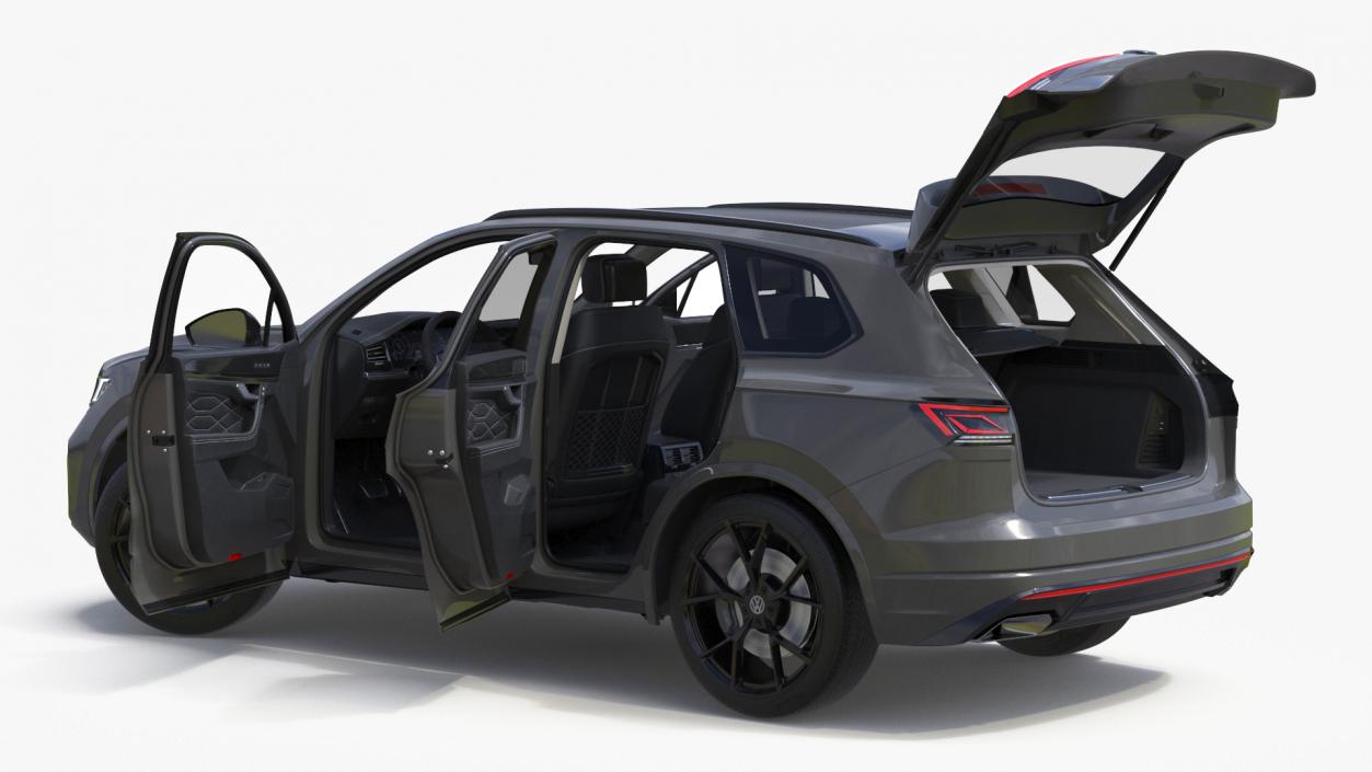 Volkswagen Touareg 2024 Grey Rigged for Maya 3D model