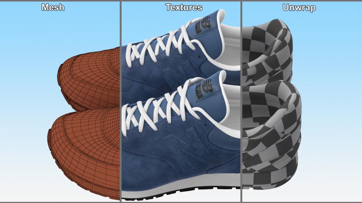 New Balance Mens Sneakers Fur 3D model