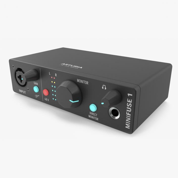 Arturia MiniFuse 1 USB Audio Interface Black 3D model