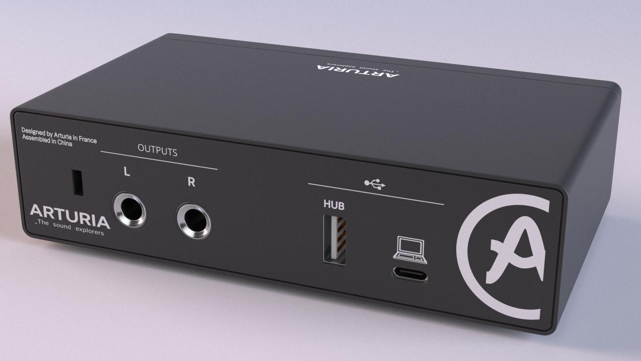 Arturia MiniFuse 1 USB Audio Interface Black 3D model