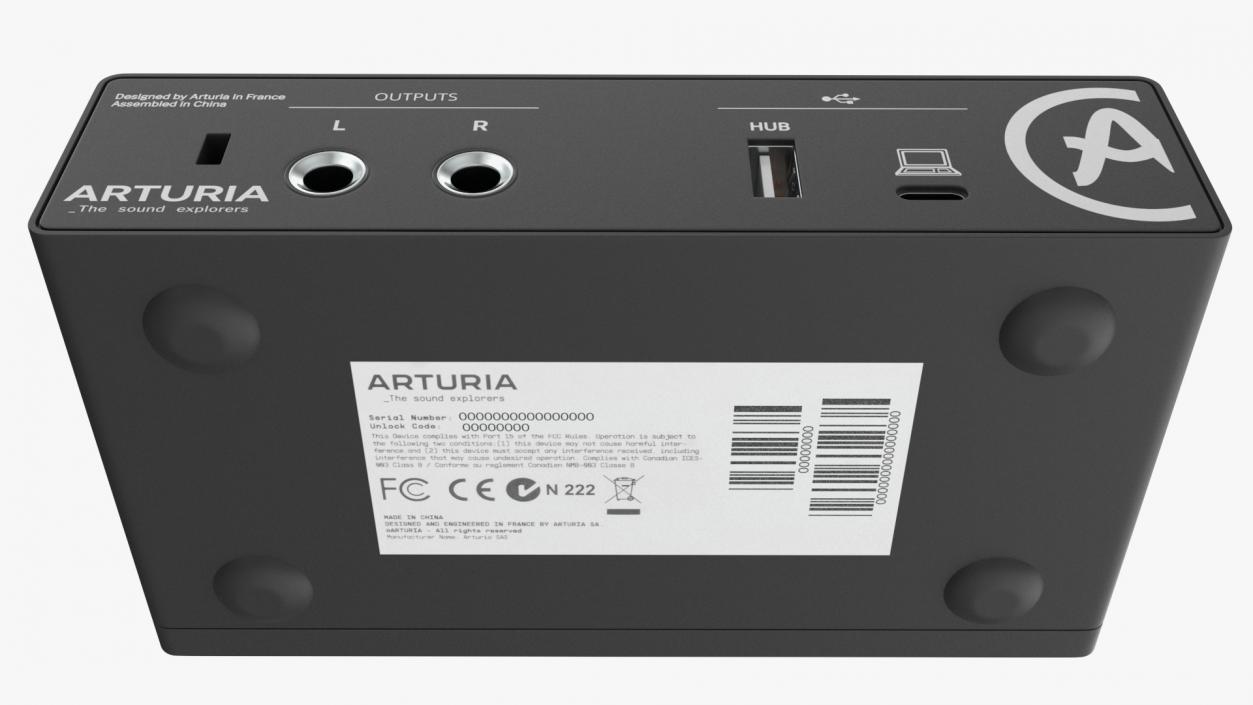 Arturia MiniFuse 1 USB Audio Interface Black 3D model