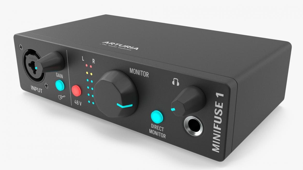 Arturia MiniFuse 1 USB Audio Interface Black 3D model