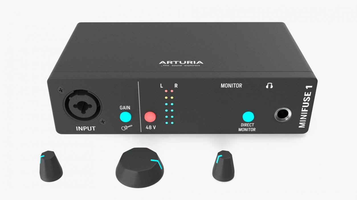 Arturia MiniFuse 1 USB Audio Interface Black 3D model