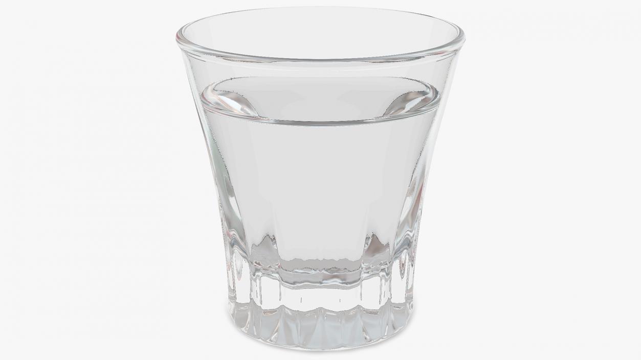 Faceted Glass of Vodka 3D