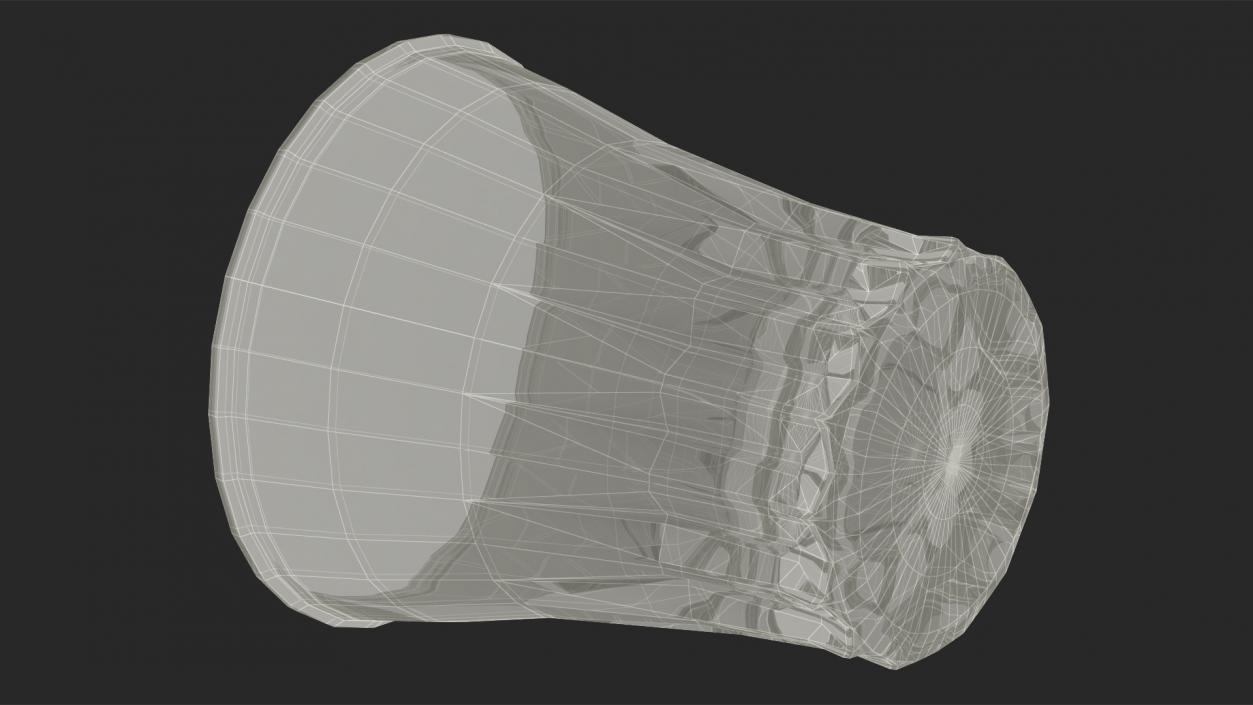 Faceted Glass of Vodka 3D