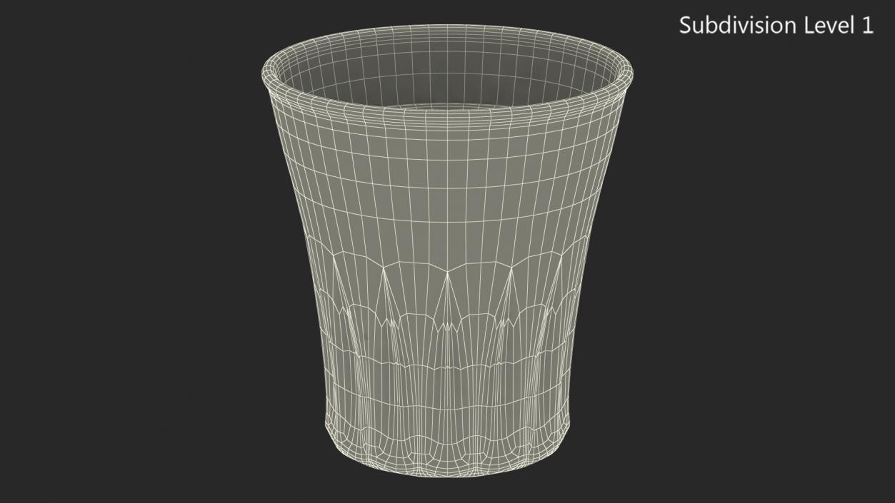 Faceted Glass of Vodka 3D