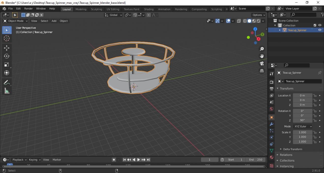 Teacup Spinner 3D model