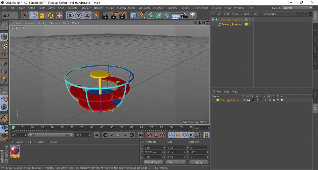 Teacup Spinner 3D model