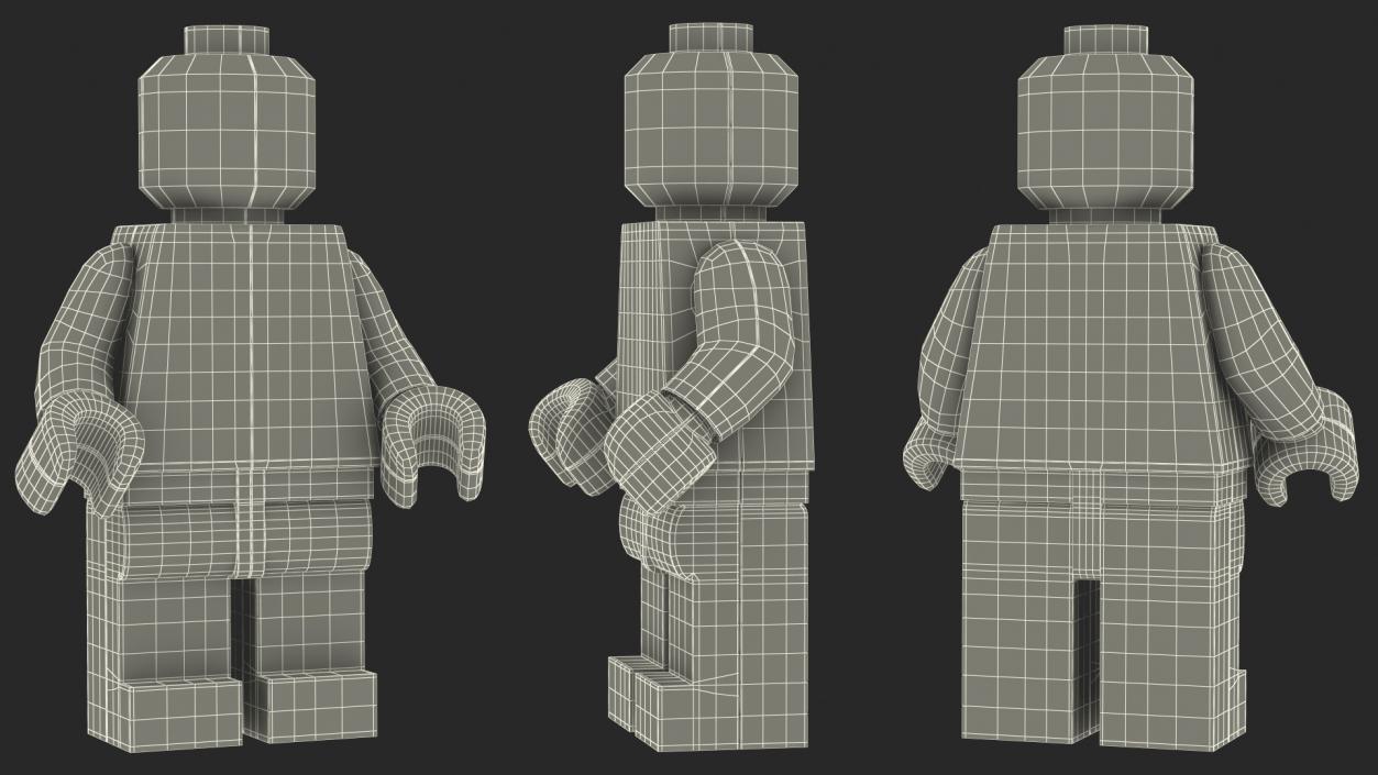 3D model Anatomical LEGO Man Glass Half