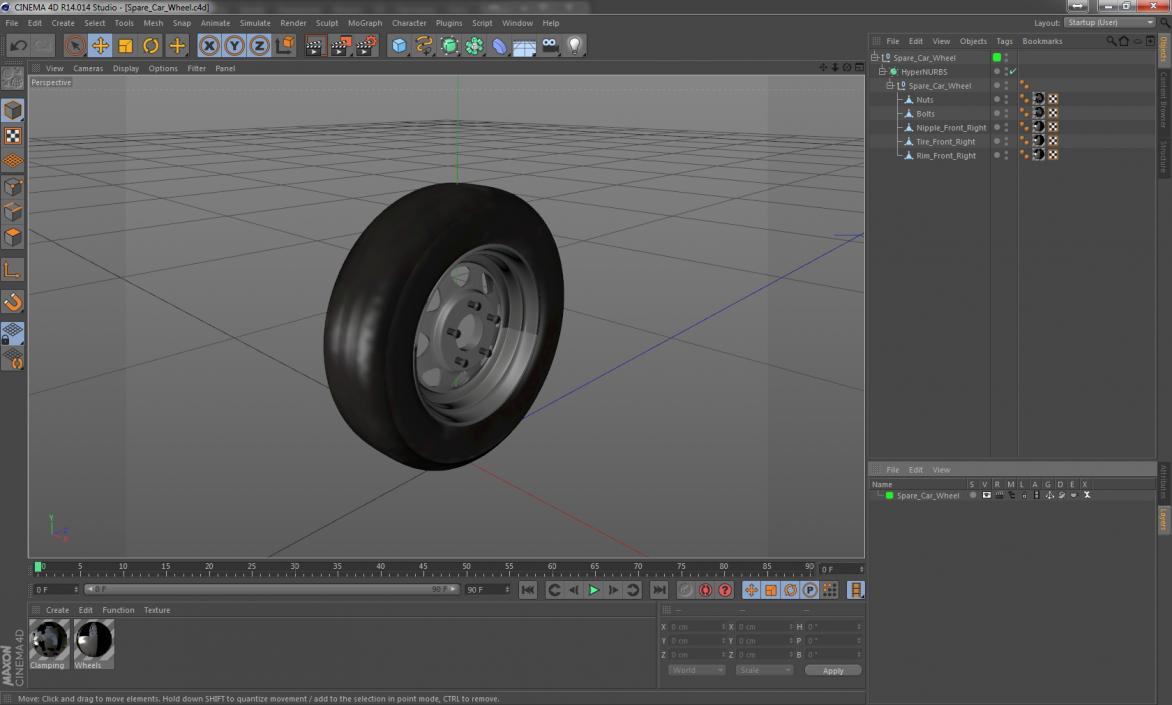 3D model Spare Car Wheel