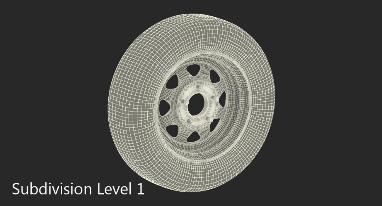 3D model Spare Car Wheel