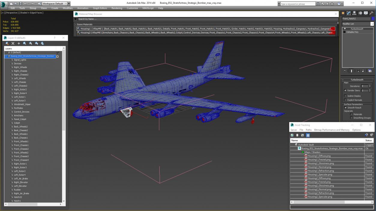 Boeing B52 Stratofortress Strategic Bomber 3D