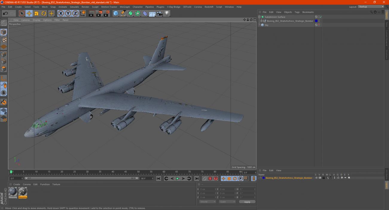 Boeing B52 Stratofortress Strategic Bomber 3D