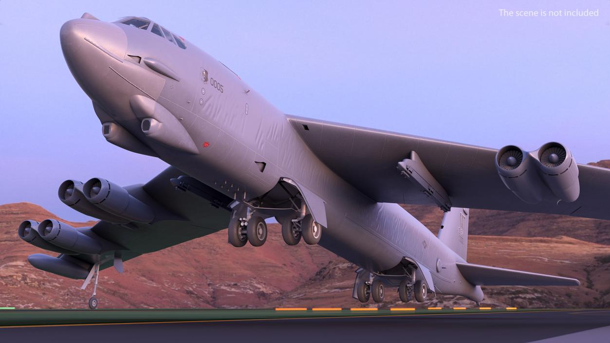 Boeing B52 Stratofortress Strategic Bomber 3D