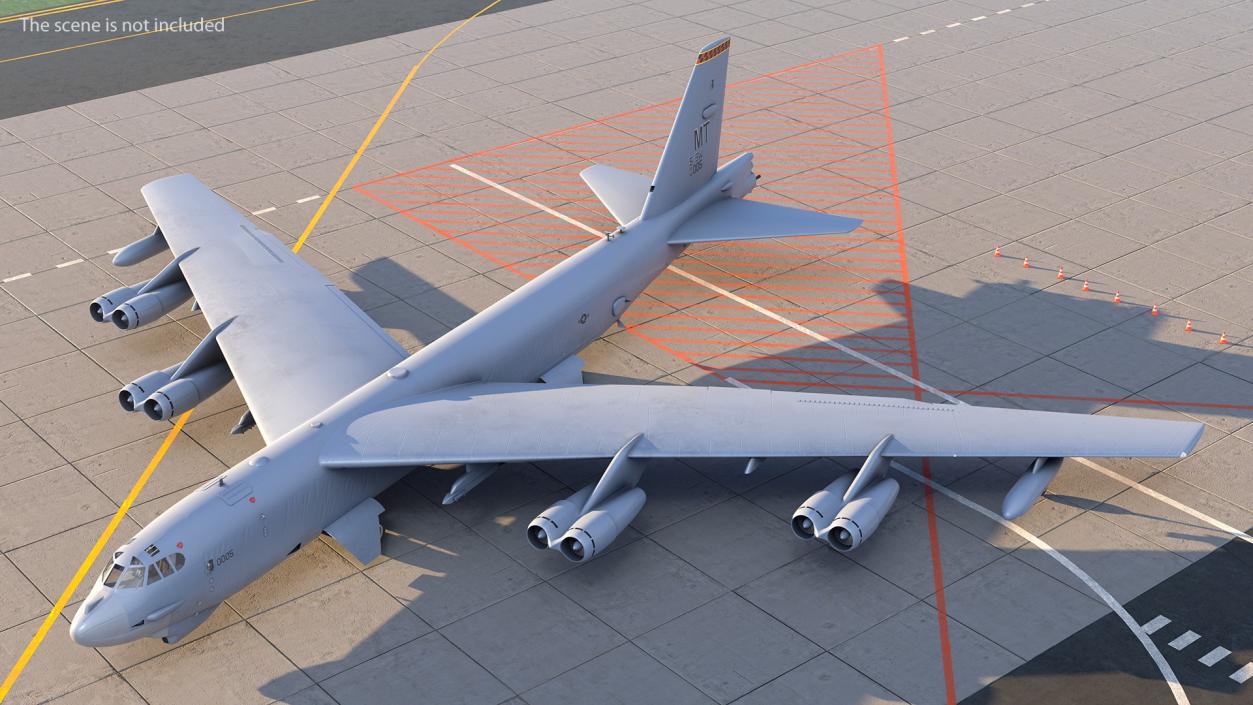 Boeing B52 Stratofortress Strategic Bomber 3D