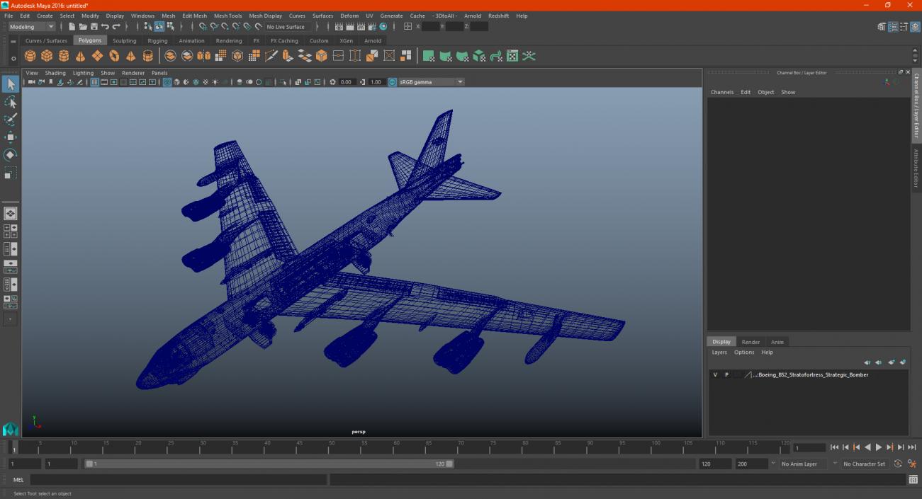 Boeing B52 Stratofortress Strategic Bomber 3D