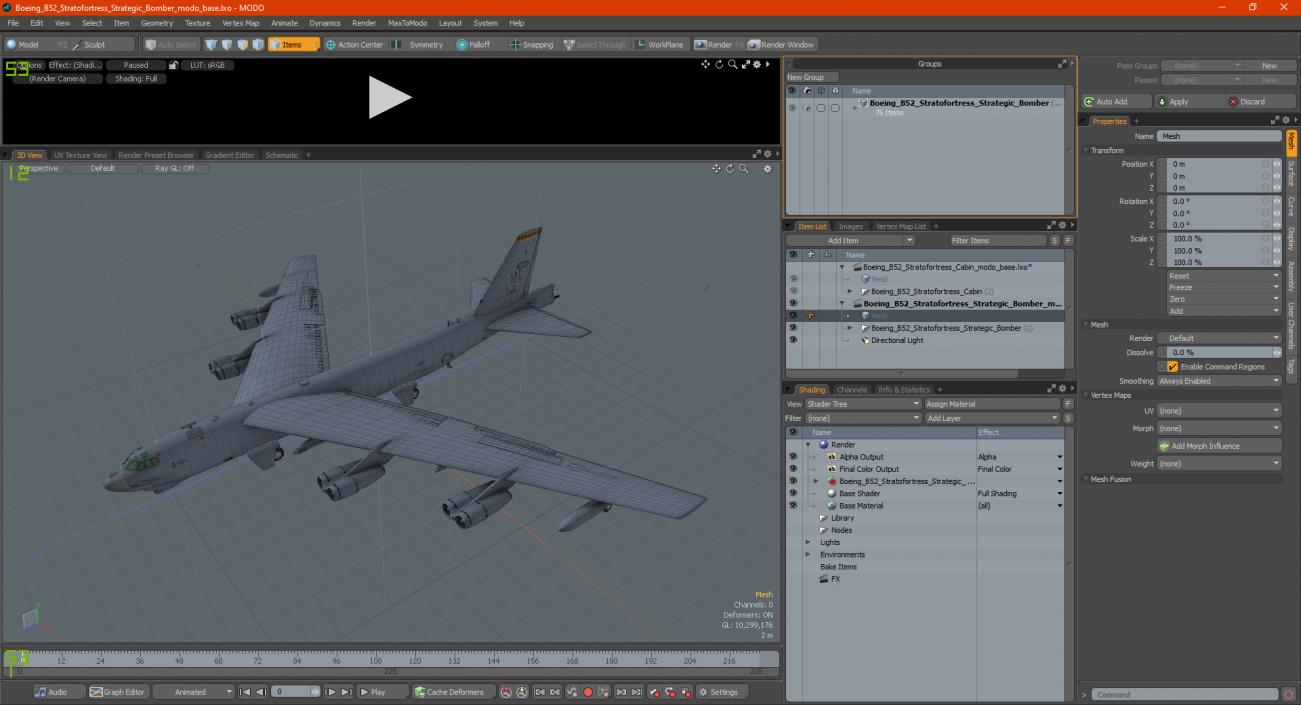 Boeing B52 Stratofortress Strategic Bomber 3D