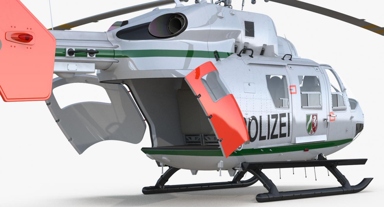 3D model Kawasaki BK 117 German Police Helicopter