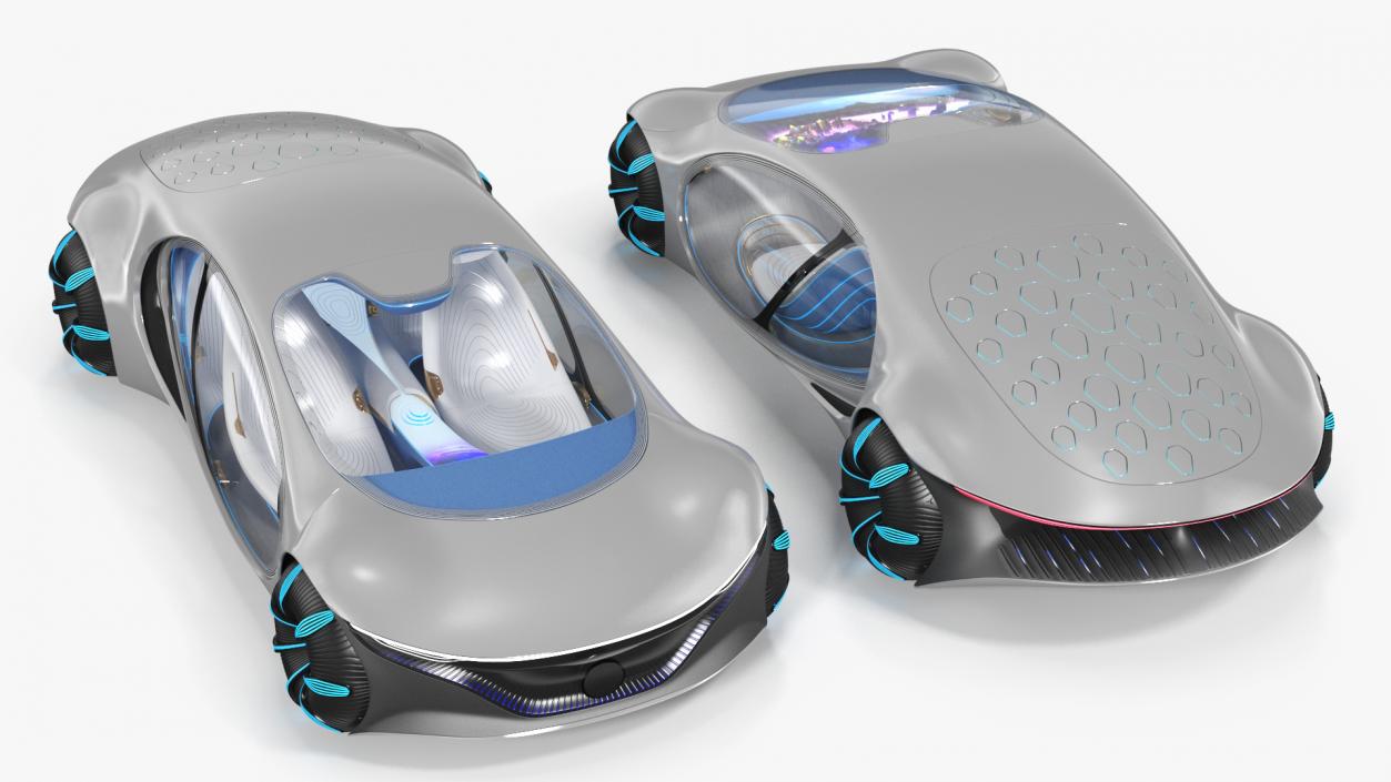 3D Futuristic Electric Car model