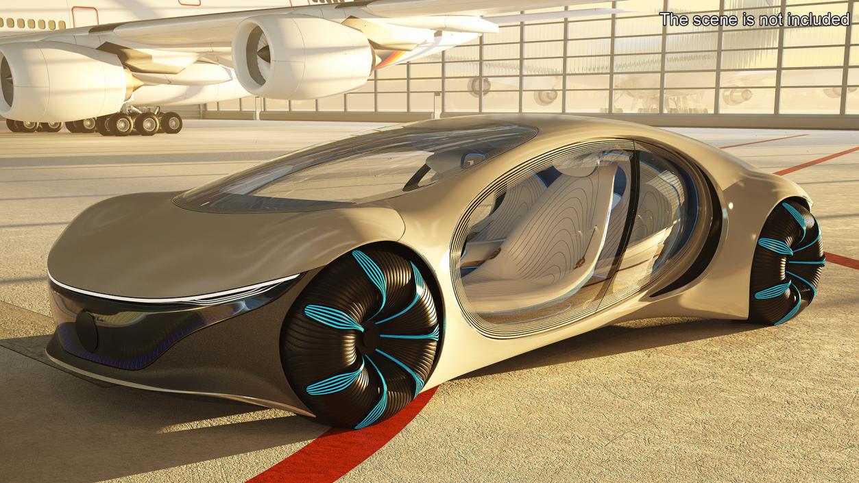 3D Futuristic Electric Car model