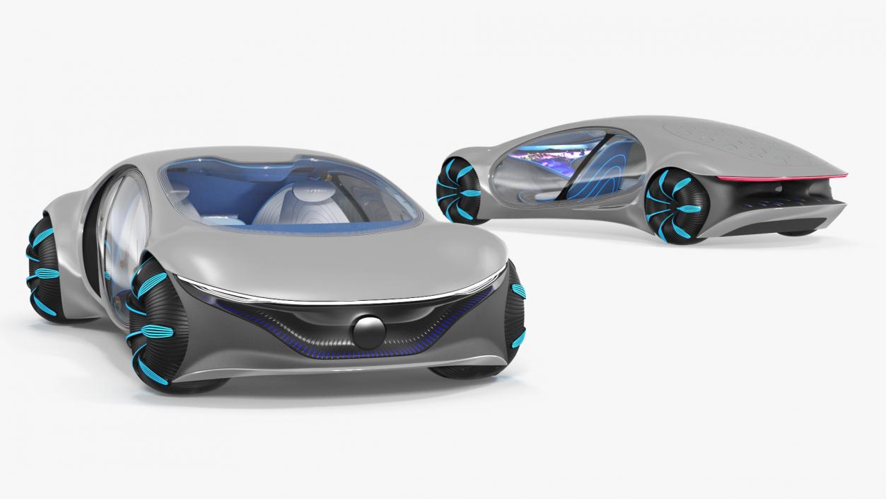 3D Futuristic Electric Car model