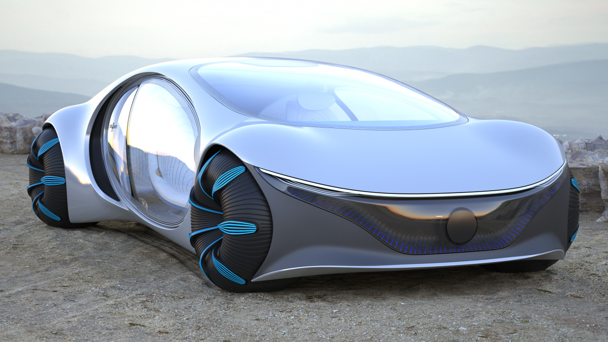 3D Futuristic Electric Car model