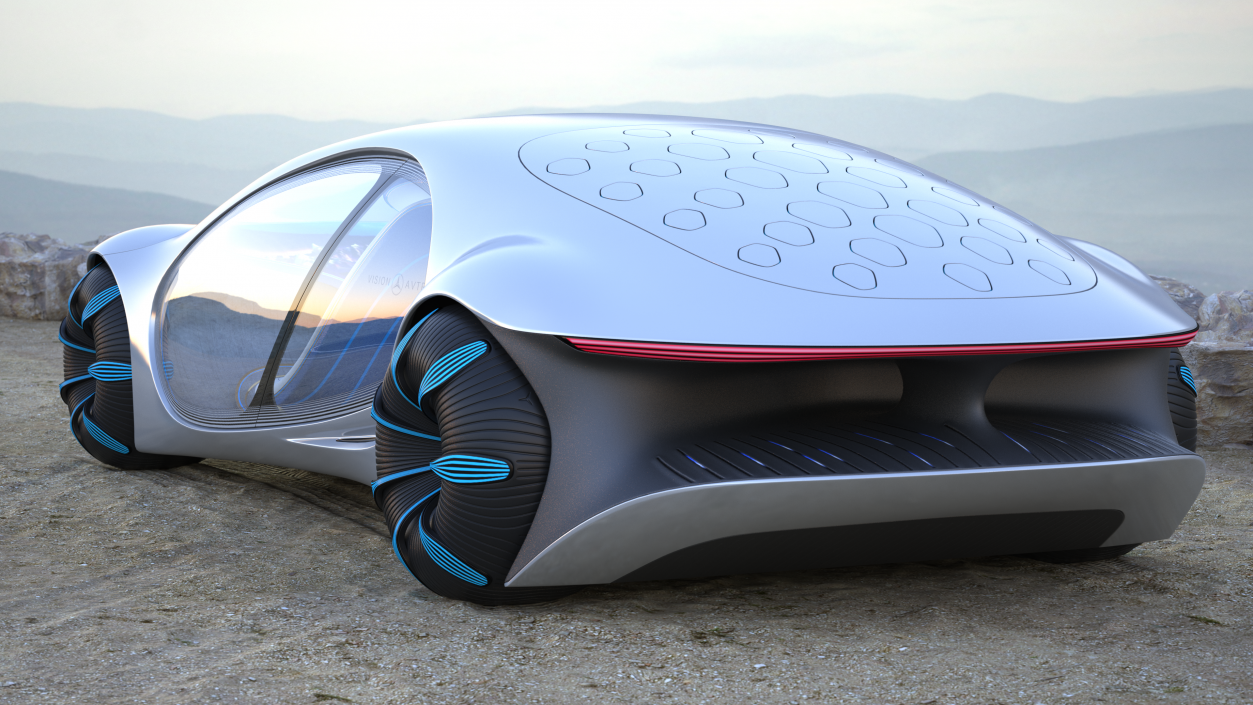 3D Futuristic Electric Car model