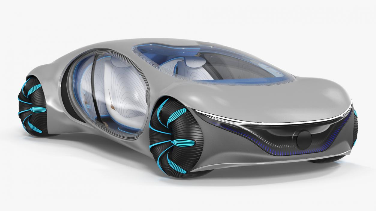 3D Futuristic Electric Car model