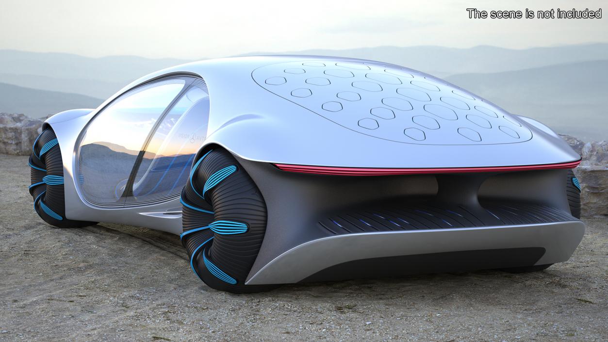 3D Futuristic Electric Car model