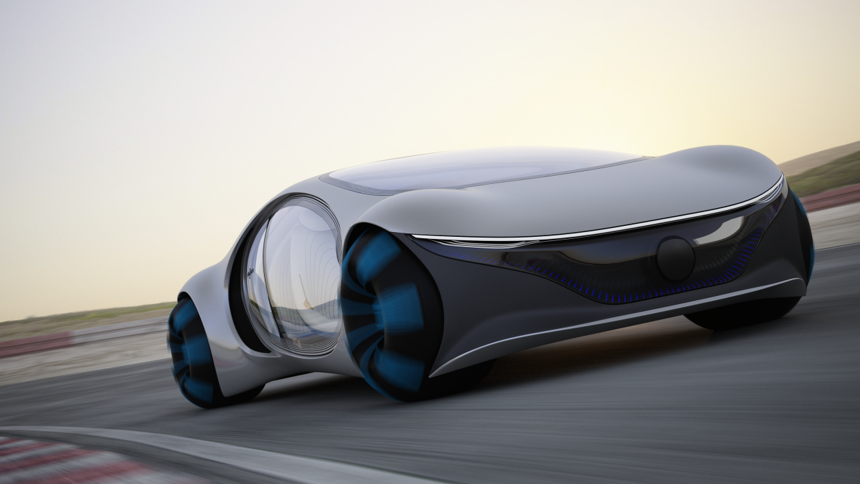 3D Futuristic Electric Car model