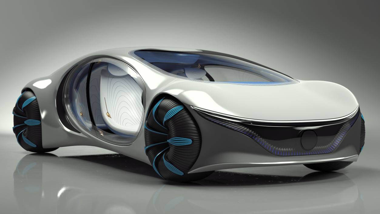 3D Futuristic Electric Car model